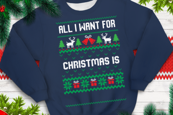 All I Want for Christmas Embroidery Template