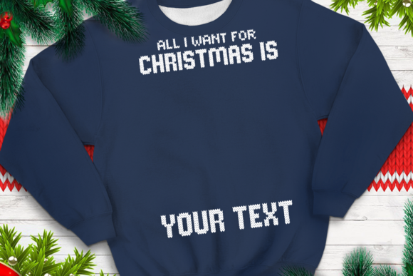 All I Want for Christmas Embroidery Template