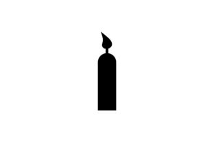 Christmas Candle Glyph Vector Icon: A Versatile Graphics Asset
