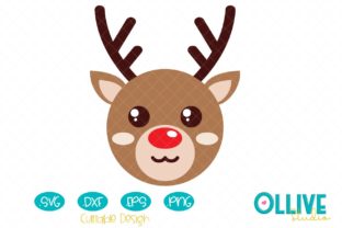 Christmas Cute Reindeer Graphics for Holiday Crafts