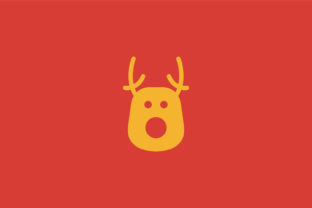 Christmas Deer Flat Vector Icon: A Versatile Embroidery Design