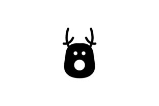 Christmas Deer Glyph Vector Icon: A Versatile Graphics Asset