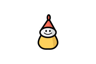 Christmas Doll Filled Outline Icon: A Versatile Graphics Asset