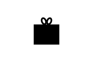 Christmas Gift Box Glyph Vector Icon: A Versatile Graphics Tool