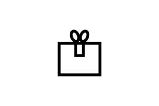 Christmas Gift Box Line Art: A Versatile Icon for Creative Graphics