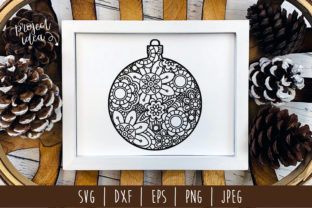 Christmas Ornament Mandala Zentangle Graphics for Crafts