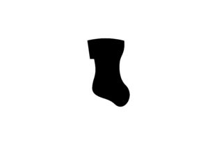 Christmas Sock Glyph Vector Icon: A Versatile Graphics Choice