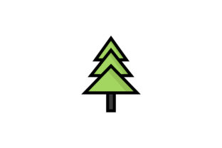 Christmas Tree Filled Outline Vector: Icons & Graphics
