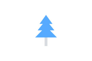 Christmas Tree Flat Vector Icon for Graphics