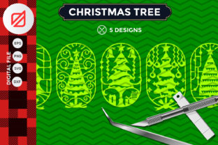 Christmas Tree Ornament Cutting File V2: Graphics for Crafts