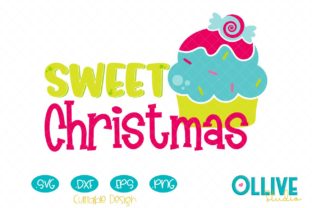 Cupcake Sweet Christmas Graphics for Holiday Crafts