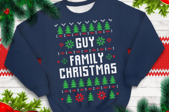 Guy Family Christmas: A Festive Graphics Asset for Crafts