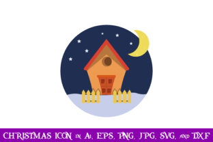 House Christmas Icon: Graphics & Icons for Crafting