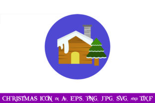 House Christmas Icon in Purple Circle Graphics Review