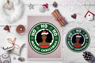 Merry Christmas Afro Girl Graphics for Crafts