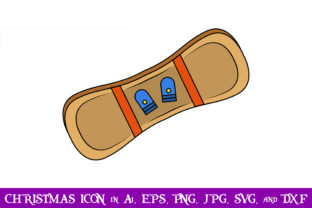 Ski Board Christmas Icon: Graphics for Local Branding